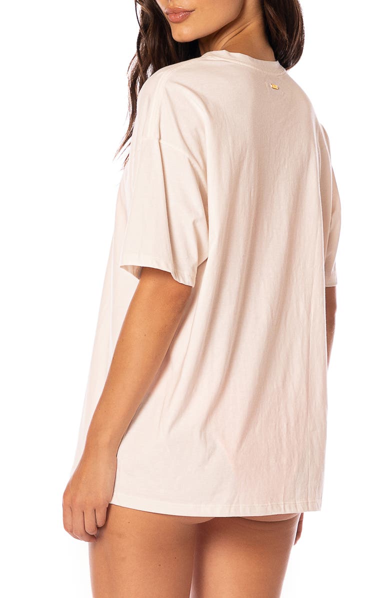 Maaji Azalea Lobster Cotton Cover-Up T-Shirt, Alternate, color, Open White