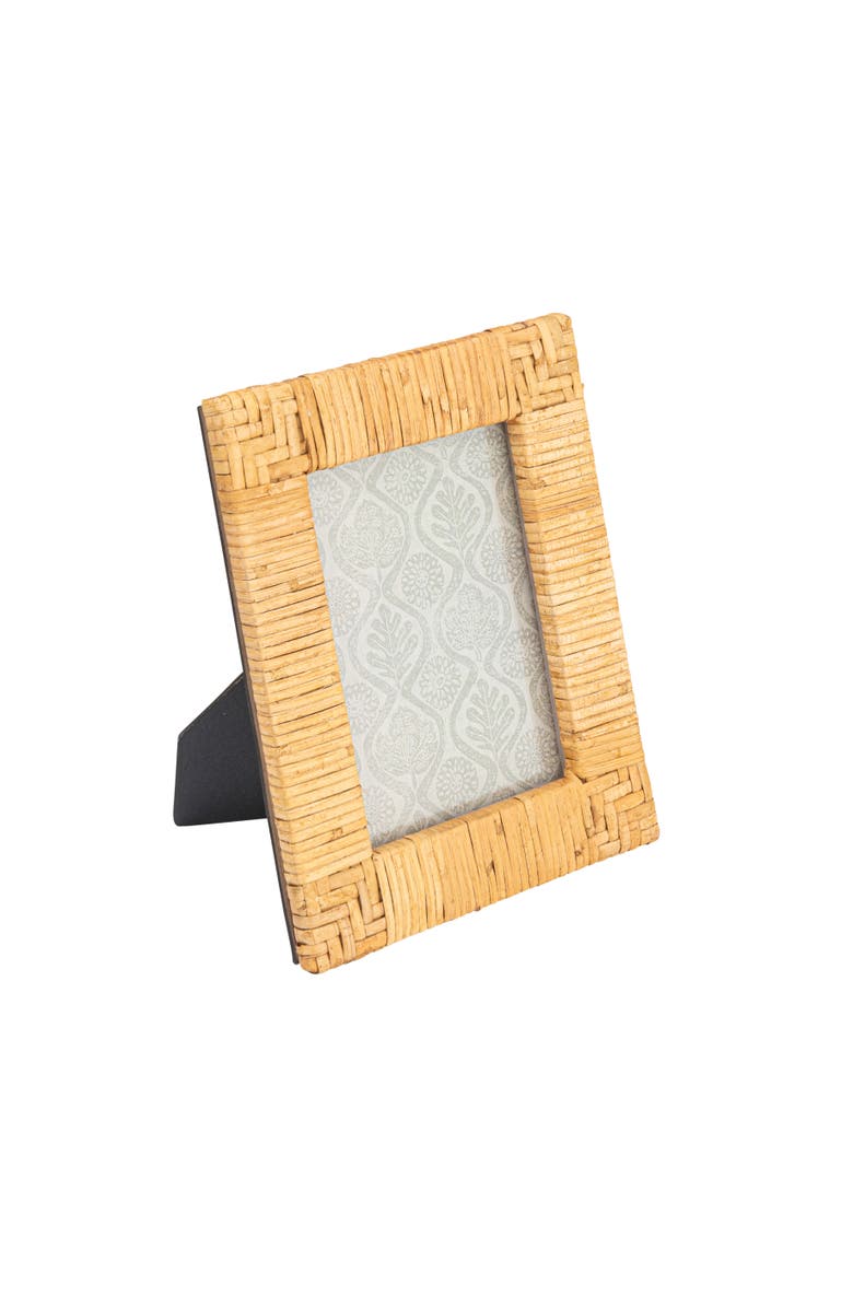 Storied Home Handwoven Rattan Photo Frame, Main, color, 