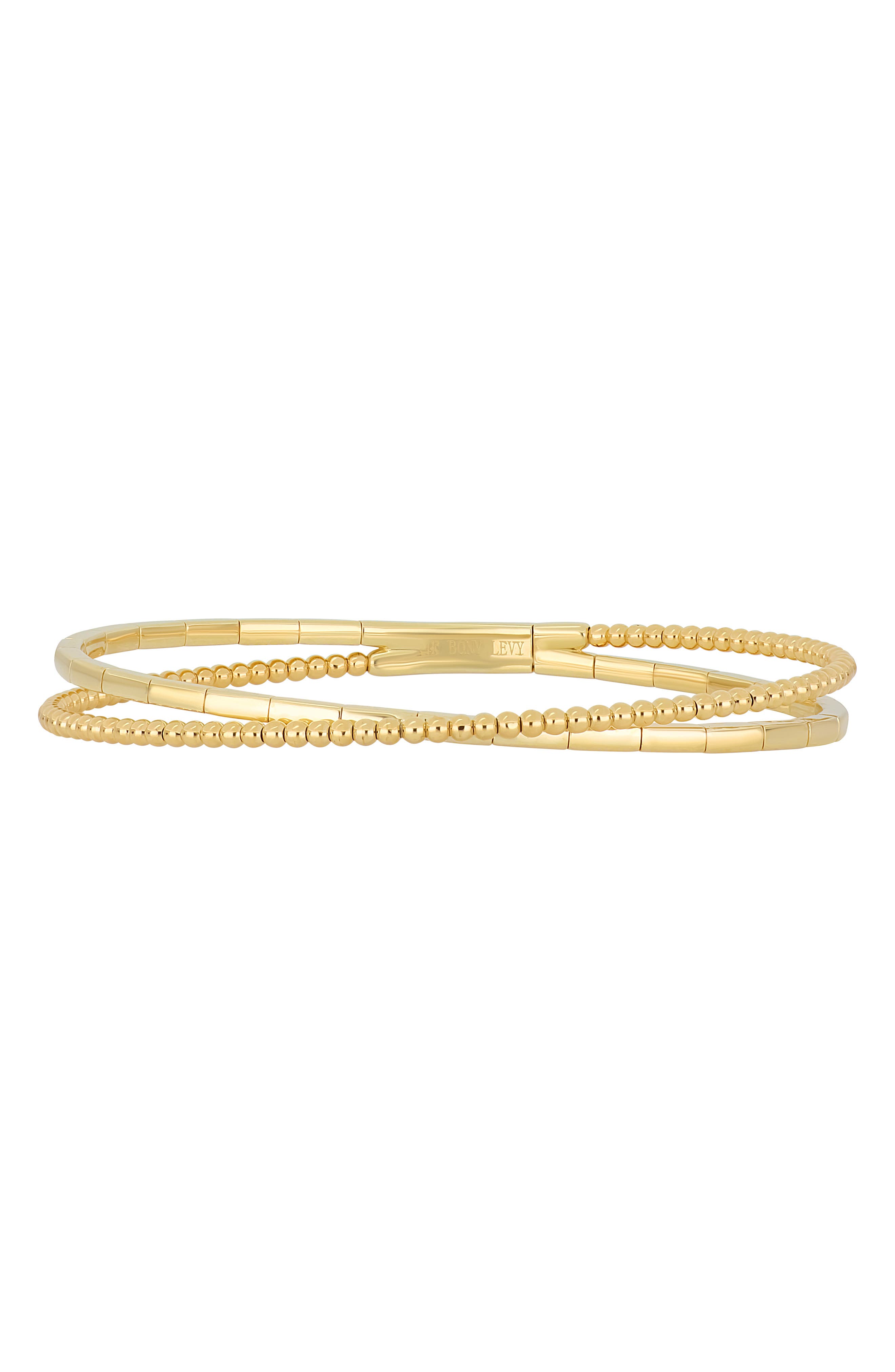 thumbnail image 2 of AngelJewBoutique 14K Real Gold Double Layer Charm Bracelet - Dainty Flower Design, 2 Wraps, Adjustable 2 of 5