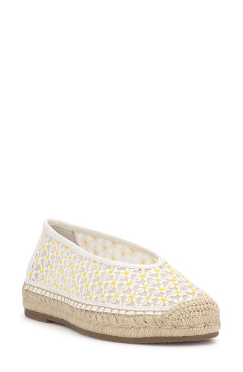 Lucciea Floral Embroidery Espadrille (Women)