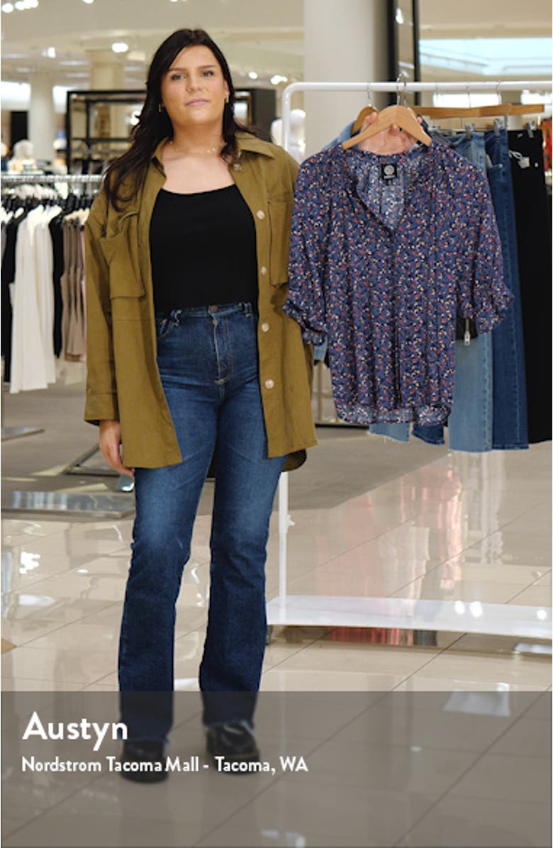 Print Ruffle Blouse, sales video thumbnail