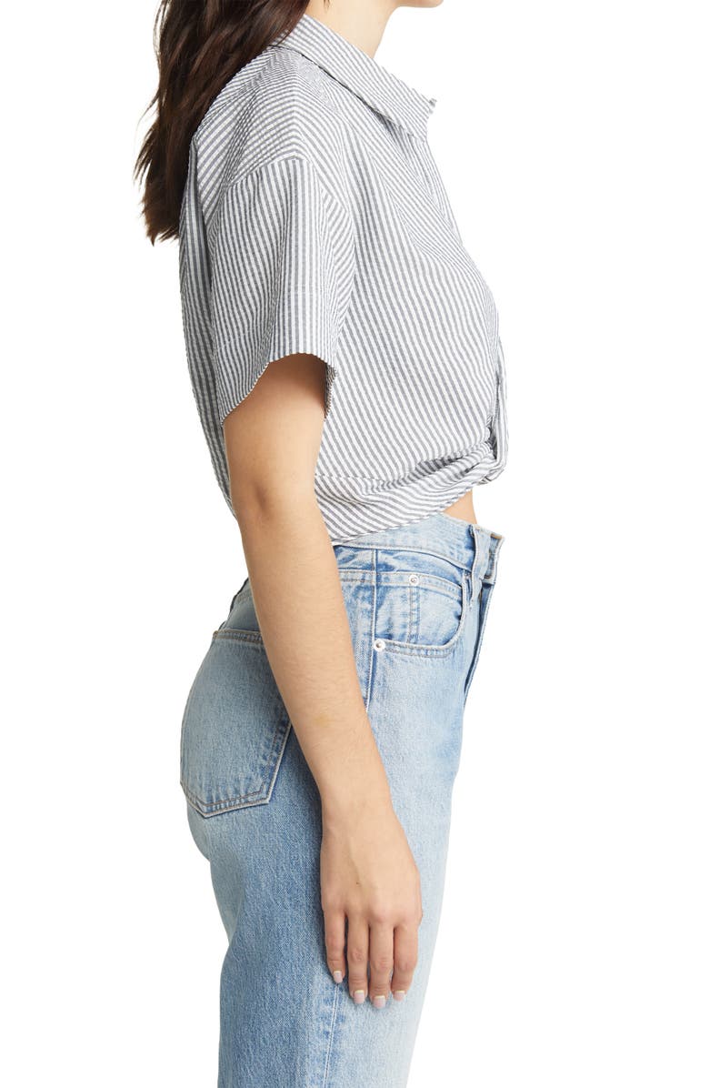 VERO MODA Oca Stripe Crop Top, Alternate, color, 