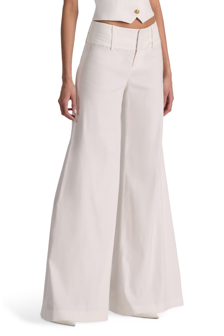 Olivia Wide Leg Linen Blend Pants, Alternate, color, OFF WHITE