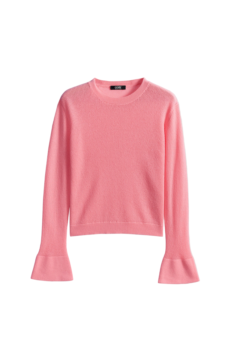 Gobi Cashmere Cashmere Bell-Sleeve Sweater, Main, color, Shell Pink