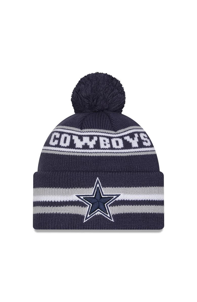 New Era Men's New Era Navy Dallas Cowboys Classic Cuffed Knit Hat with Pom, Main, color, Navy