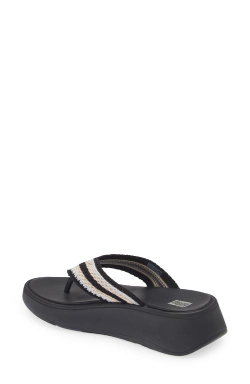 Fitflop F-mode Crochet Flip Flop In Black