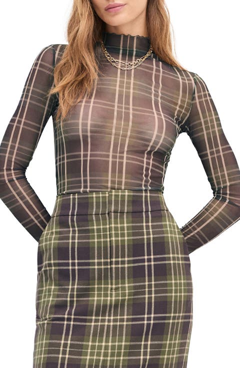 The Sheer Fantasy Mock Neck Top