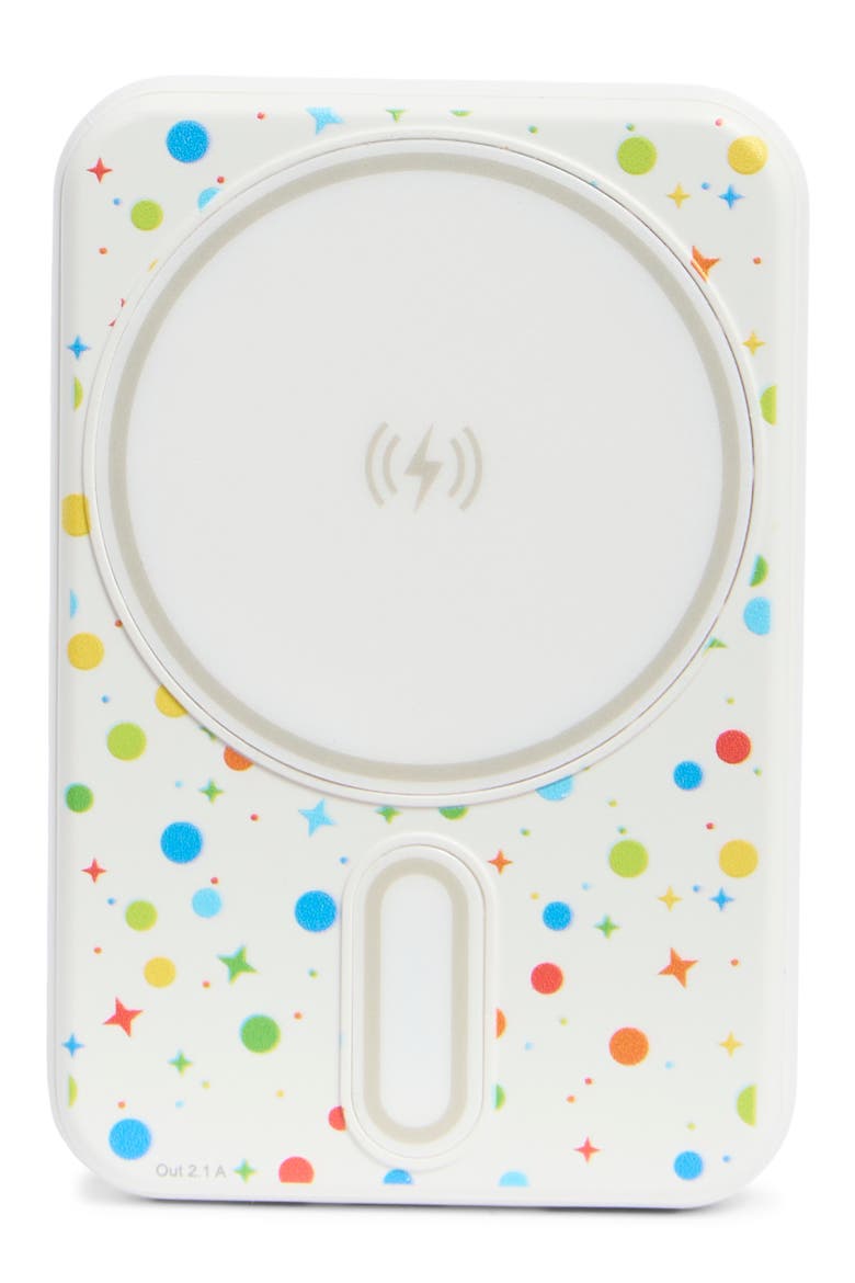 5000mAh Wireless Power Bank, Alternate, color, SPLASH DOTS