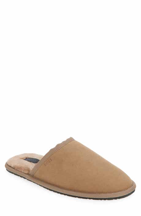 BOSS Faux Fur Lined Scuff Slipper