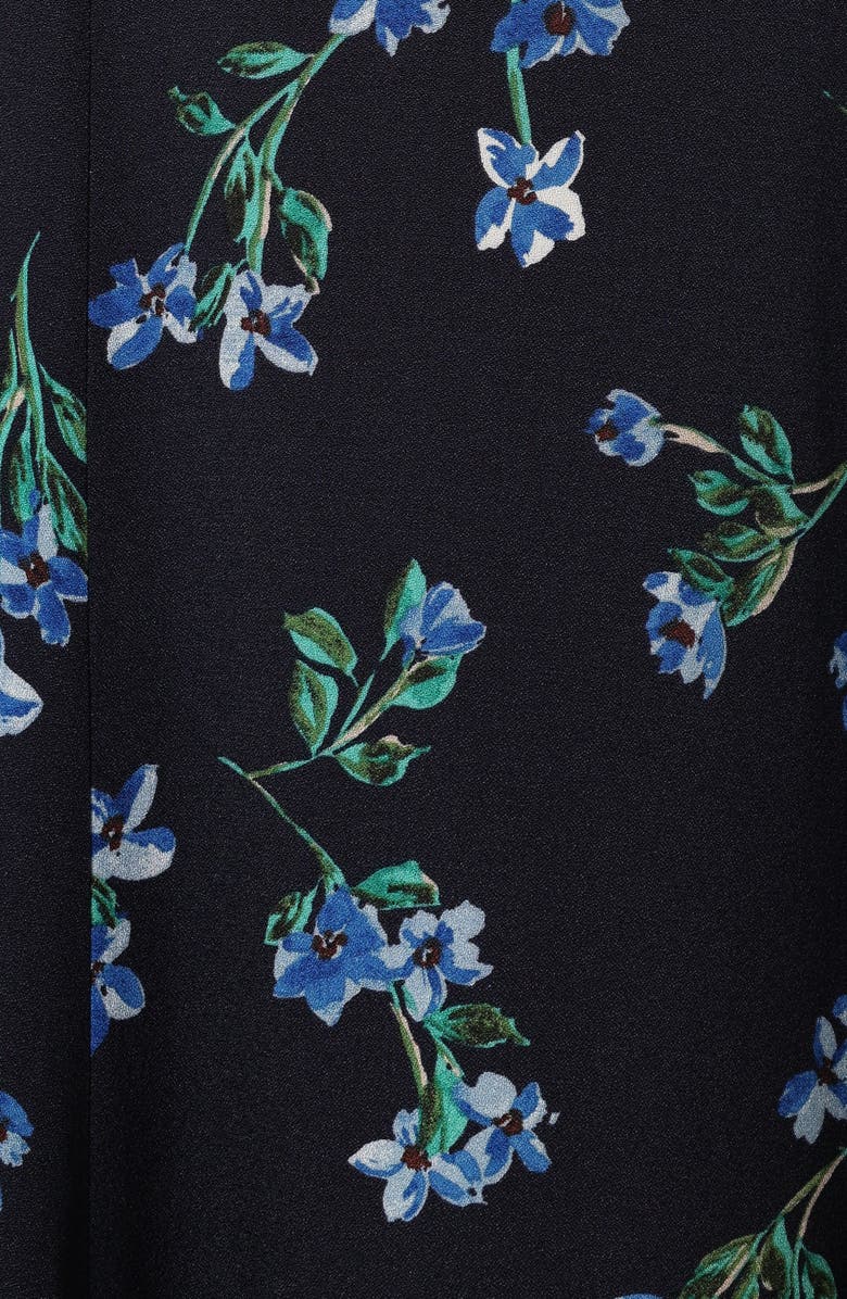 Petal & Pup Hendrix Floral Print Midi Dress, Alternate, color, Midnight Blues