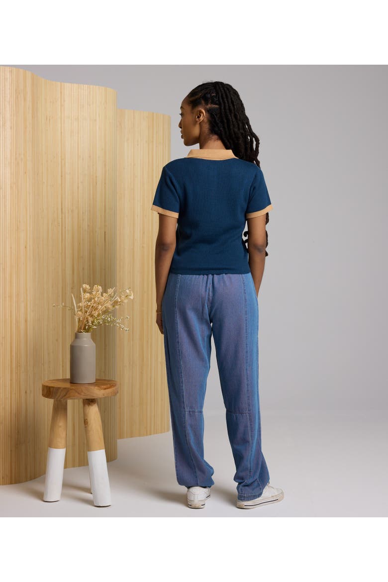 Zuri Sweater, Alternate, color, Sapphire / Latte