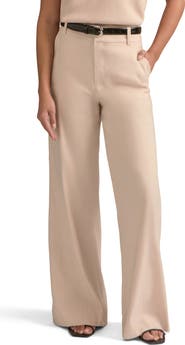 Favorite Daughter The Jones Linen Blend Wide Leg Pants