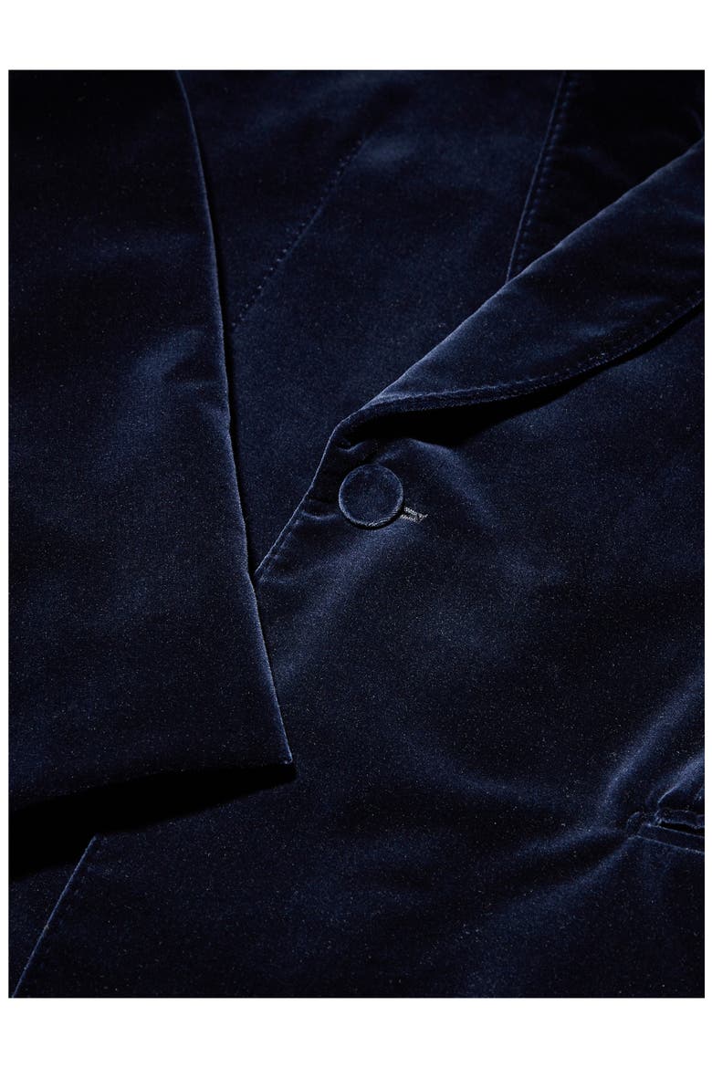 Shawl Collar Velveteen Dinner Jacket, Alternate, color, NAVY