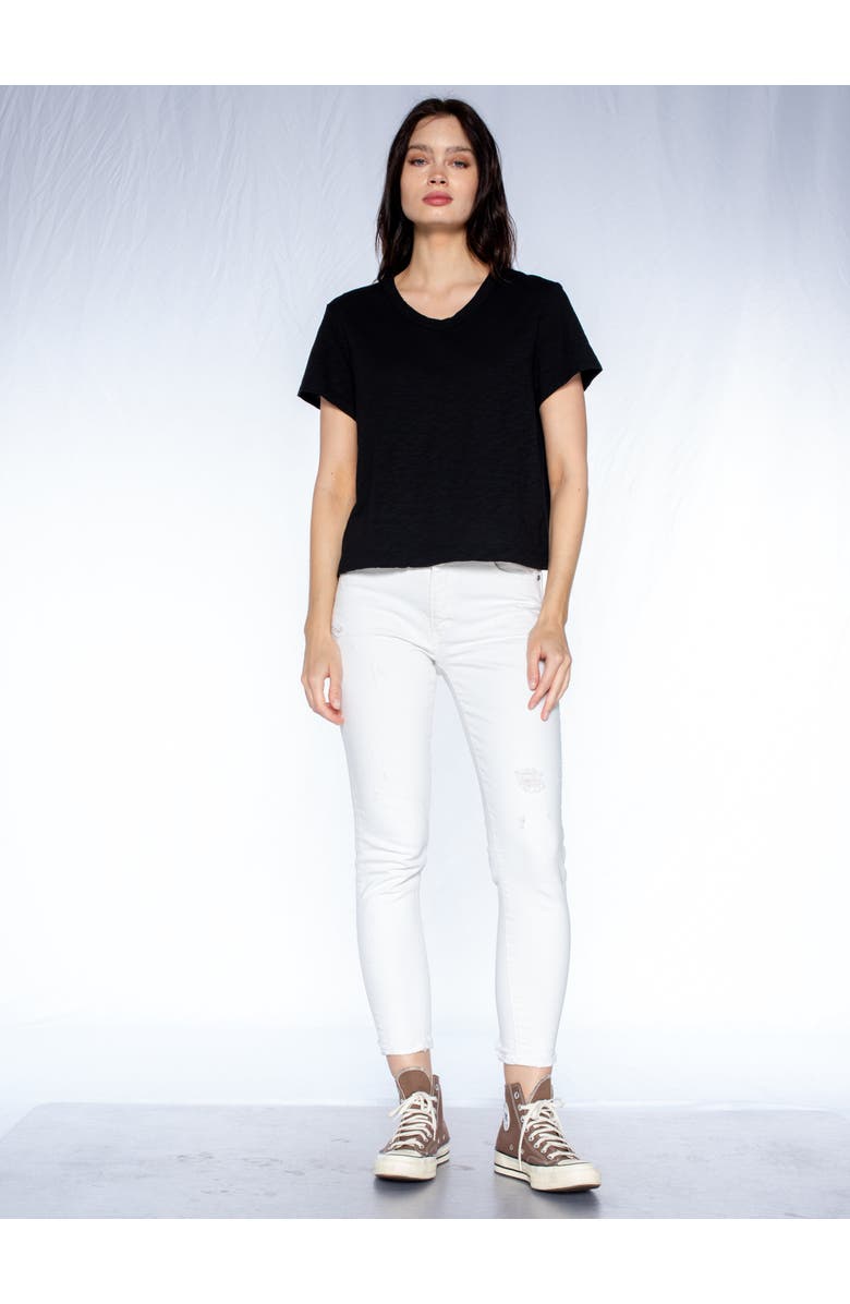 WILT Clothing Crew Trapeze Long Sleeve Mixed, Alternate, color, Grey Heather