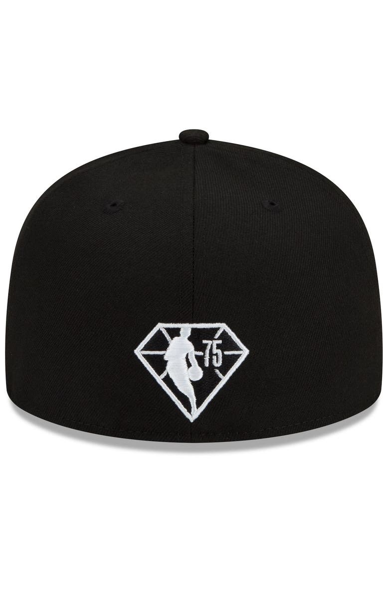 New Era Men's New Era Black/White Brooklyn Nets 2021/22 City Edition Alternate 59FIFTY Fitted Hat, Alternate, color, 