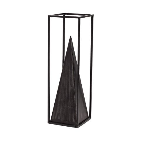Memphis Metal Pyramid In A Square Frame