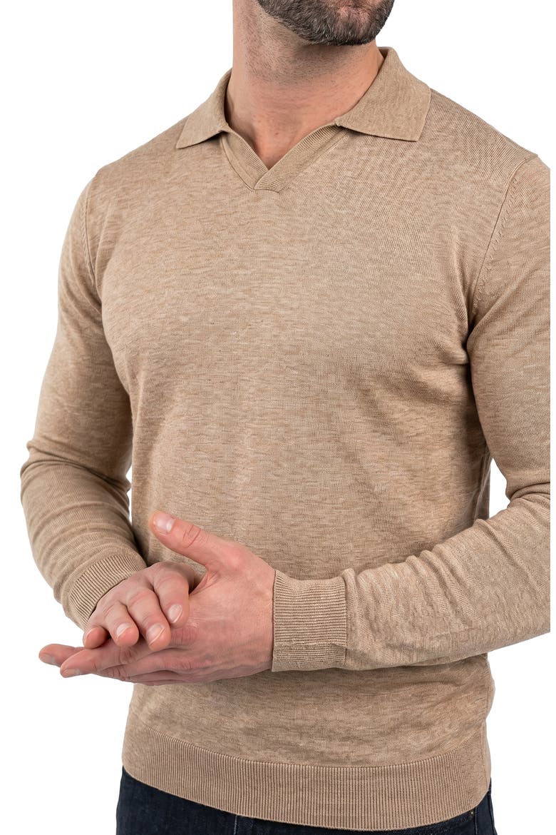 Polo Sweater, Alternate, color, BEIGE