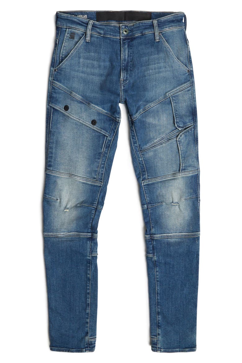 Airblaze 3D Skinny Jeans, Alternate, color, ANTQ FADED NIAGARA DESTROYED