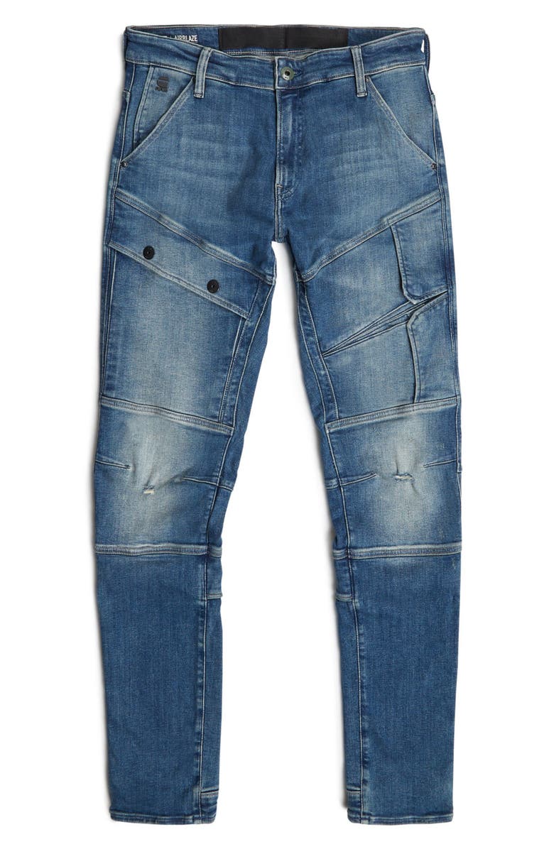 G-STAR Airblaze 3D Skinny Jeans, Alternate, color, Antq Faded Niagara Destroyed