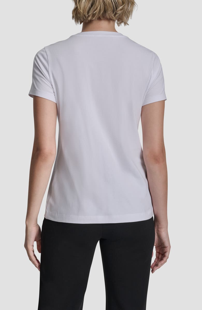 DKNY Pumiced Stack Logo Cotton Blend Graphic T-Shirt, Alternate, color, White
