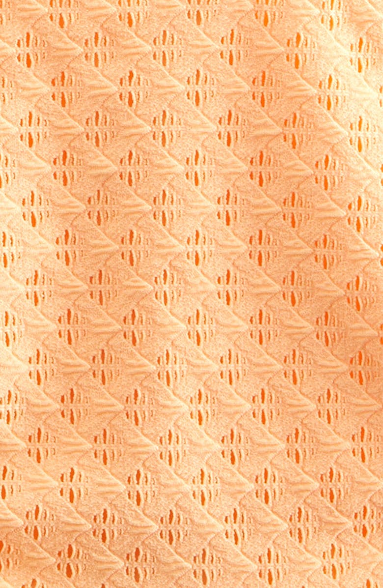 Treasure & Bond Kids' Pointelle Two-Piece Swimsuit & Cover-Up Sarong Set, Alternate, color, Coral Beads