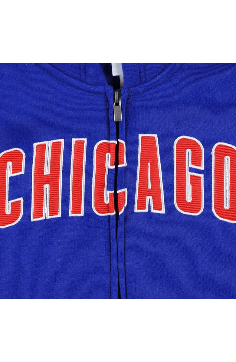 Outerstuff Youth Royal Chicago Cubs Wordmark Full-Zip Fleece Hoodie, Alternate, color, Royal