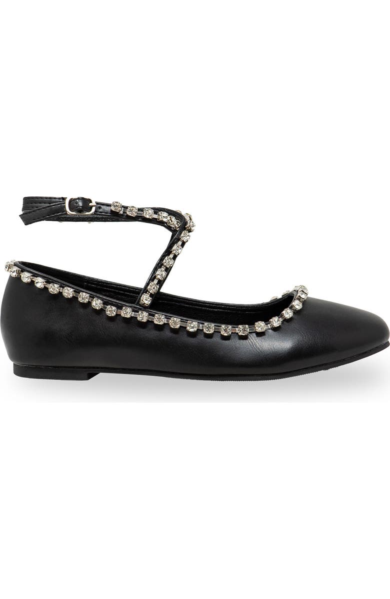CHASE AND CHLOE Rhinestone Trim Ballet Flat, Alternate, color,