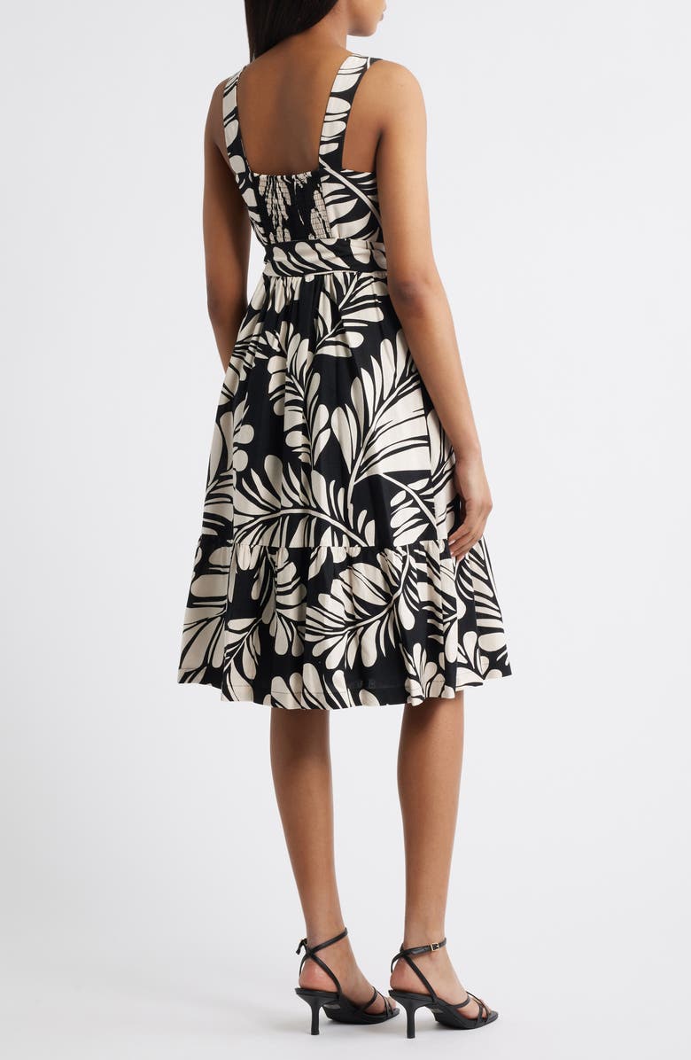 Anne Klein Square Neck Fit & Flare Dress, Alternate, color, 