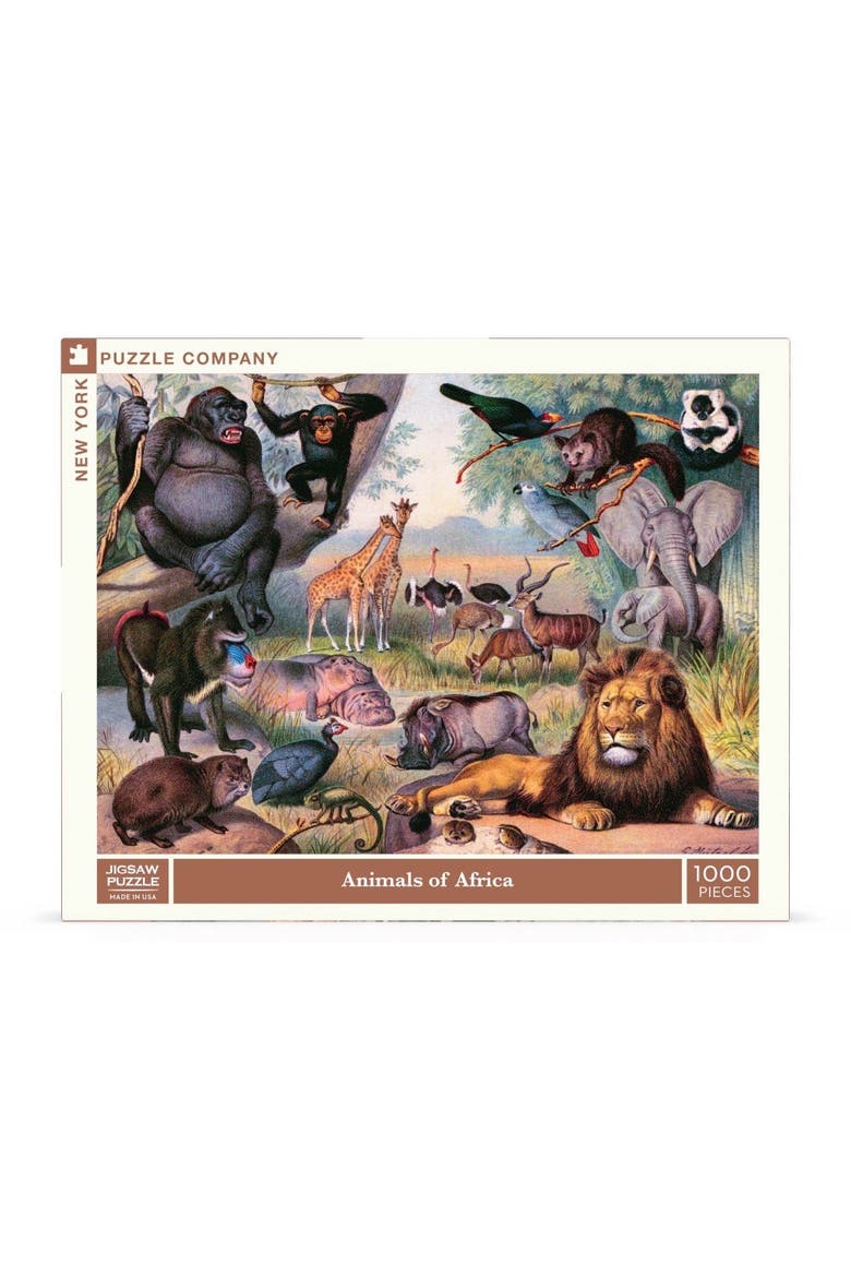 Animals of Africa 1000 Piece Puzzle, Main, color, No Color