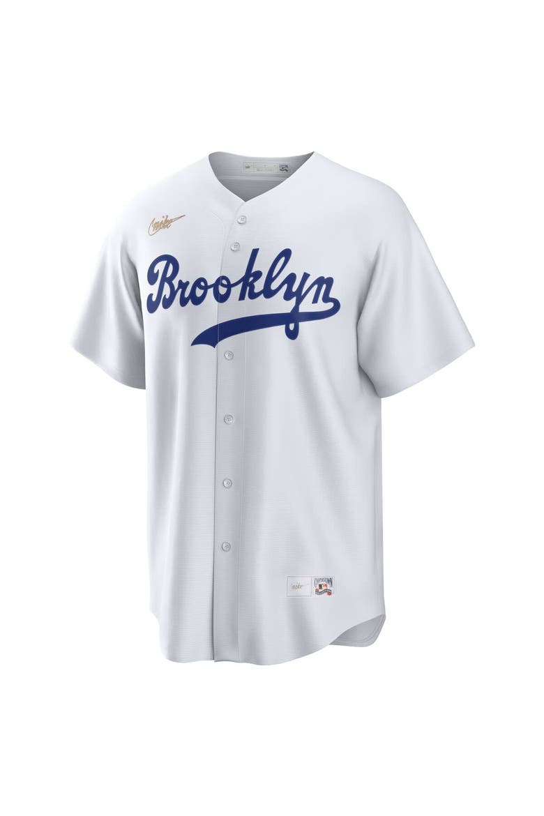 Men's Nike Jackie Robinson White Brooklyn Dodgers Cooperstown Collection Jackie Robinson Day Jersey, Alternate, color, White