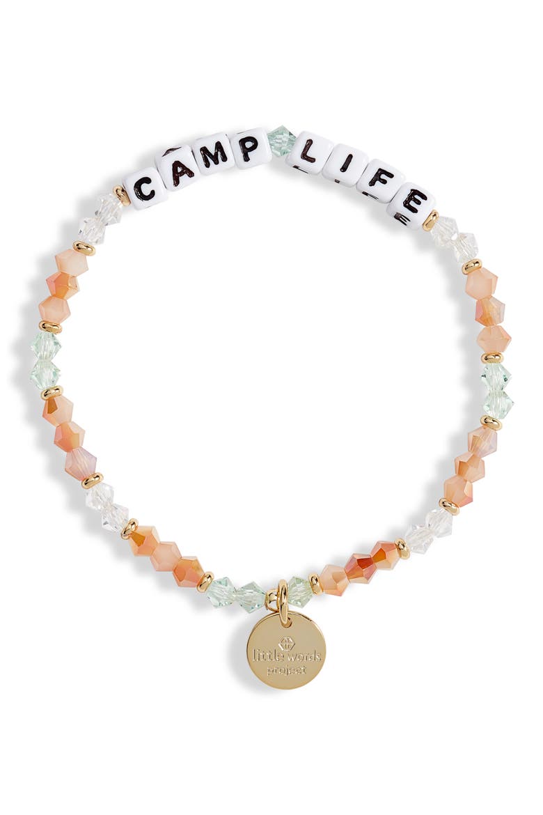 Camp Life Beaded Stretch Bracelet, Main, color, NUDE CRYSTAL