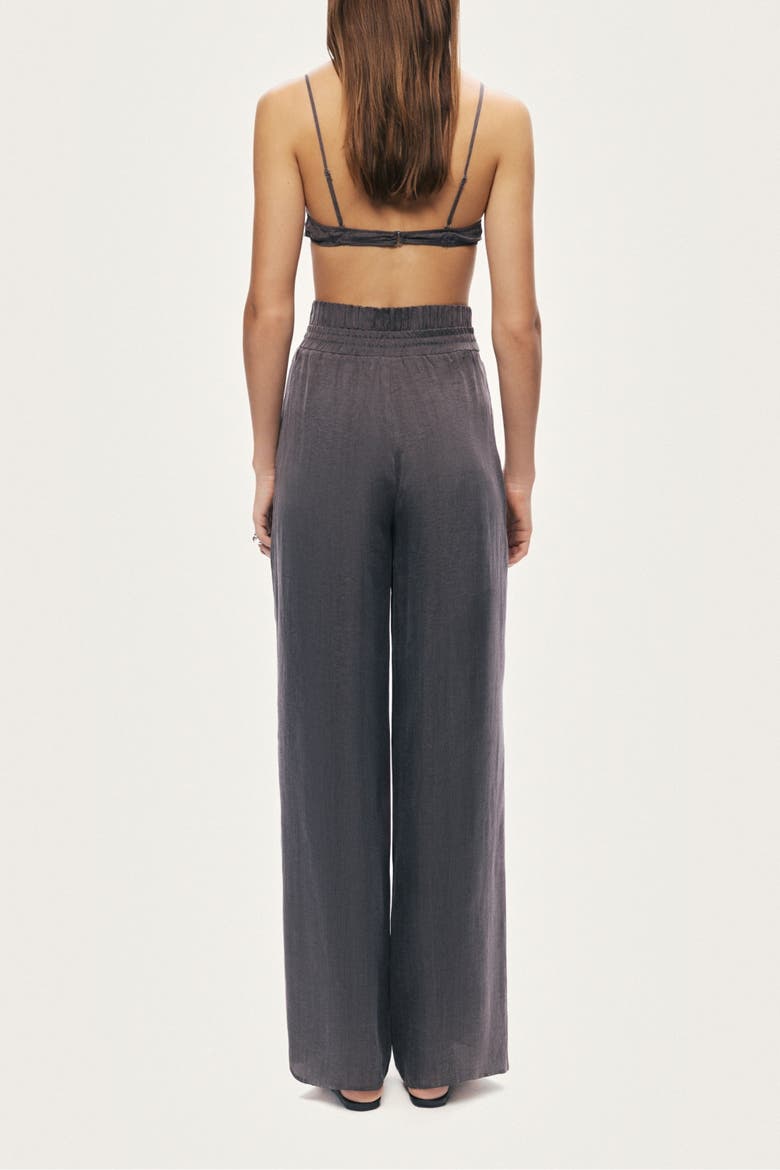 Relaxed Wide-Leg Pants, Alternate, color, Anthracite