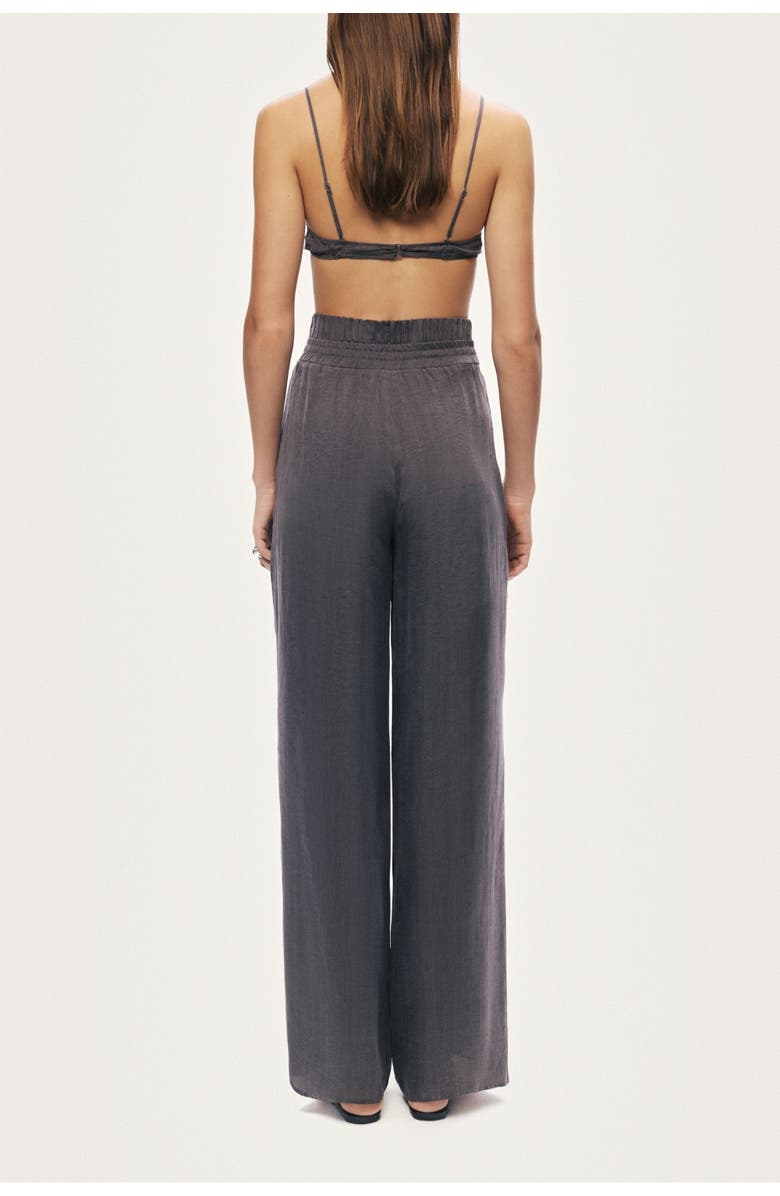 Nocturne Relaxed Wide-Leg Pants, Alternate, color, Anthracite