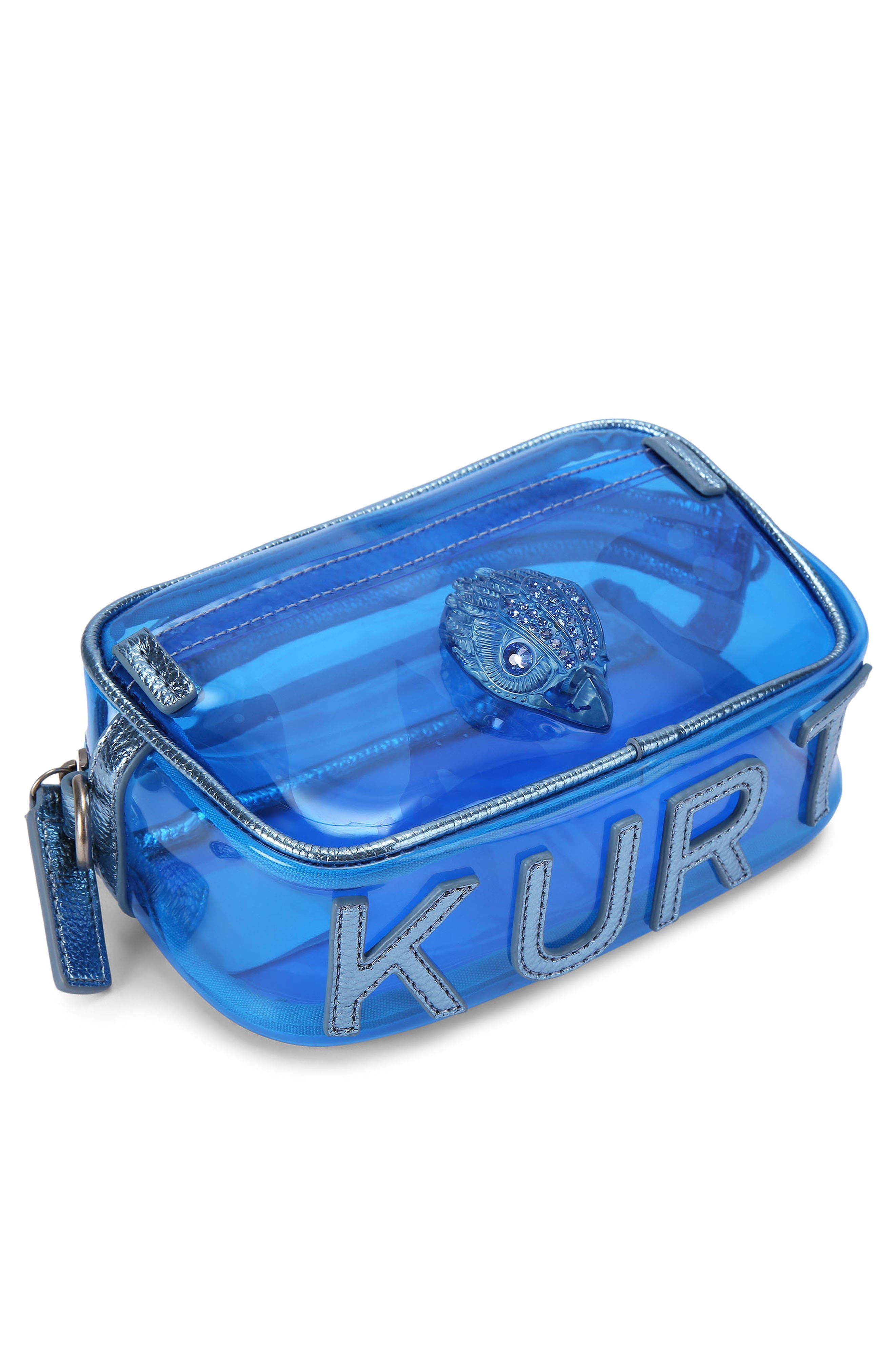 Kurt Geiger London Kensington Vinyl Camera Bag, Alternate, color, Blue