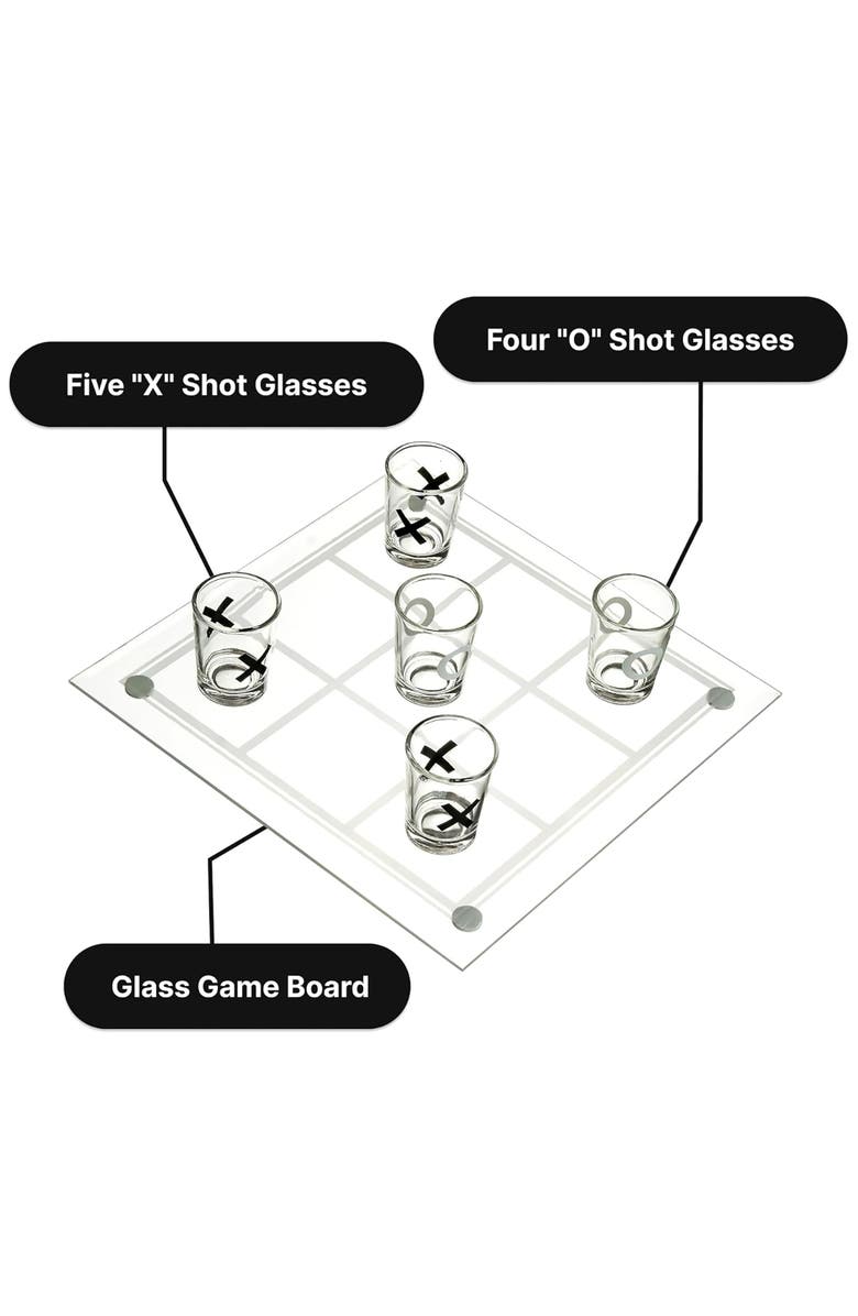 Fairly Odd Novelties Shot Glass Tic Tac Toe, Drinking Game Twist, Adult Game, Alternate, color, Multicolored