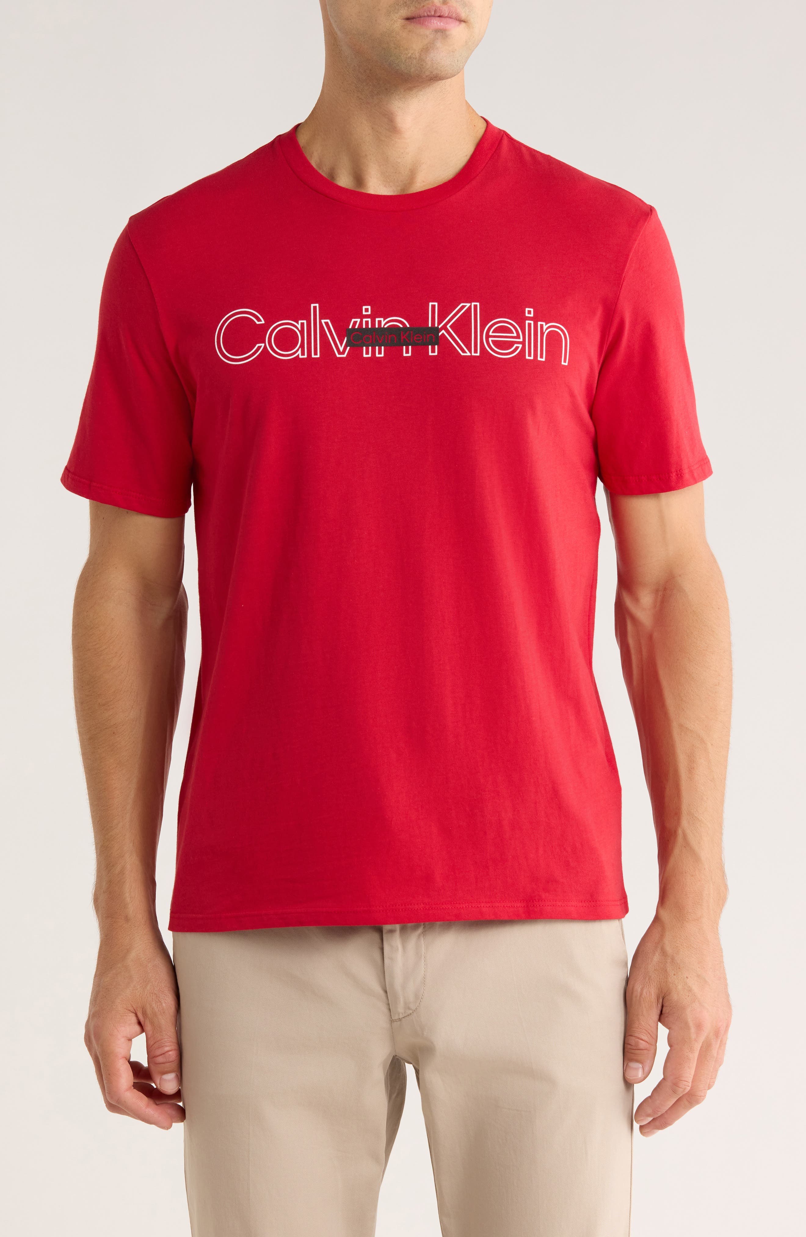 Calvin Klein Double Standard Logo Graphic T-Shirt