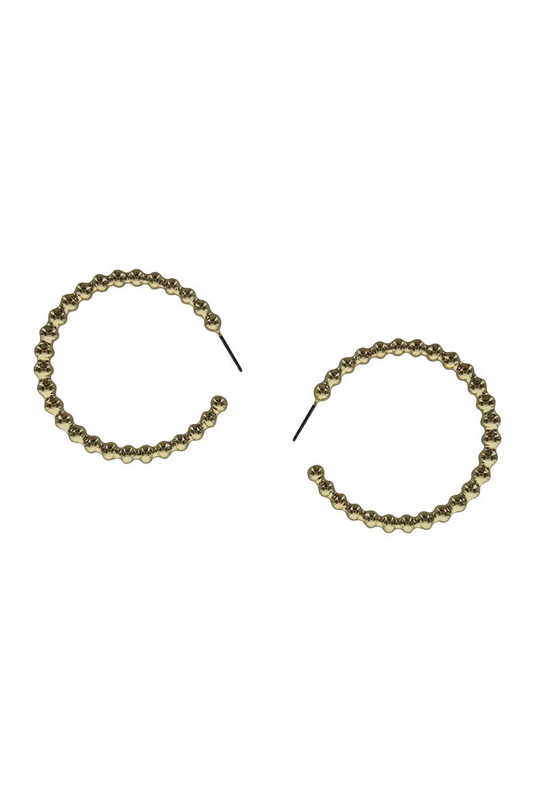 Joyce Ball Hoop Earrings, Alternate, color, GOLD