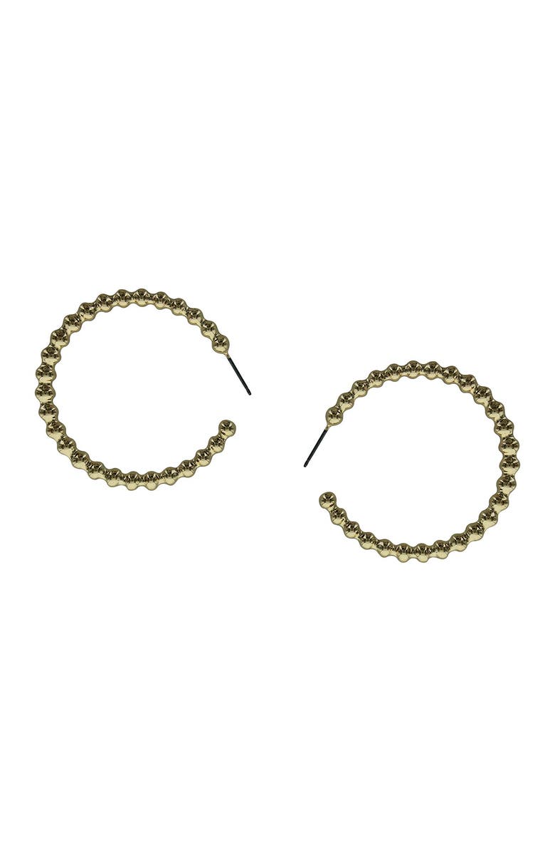 OLIVIA WELLES Joyce Ball Hoop Earrings, Alternate, color, Gold