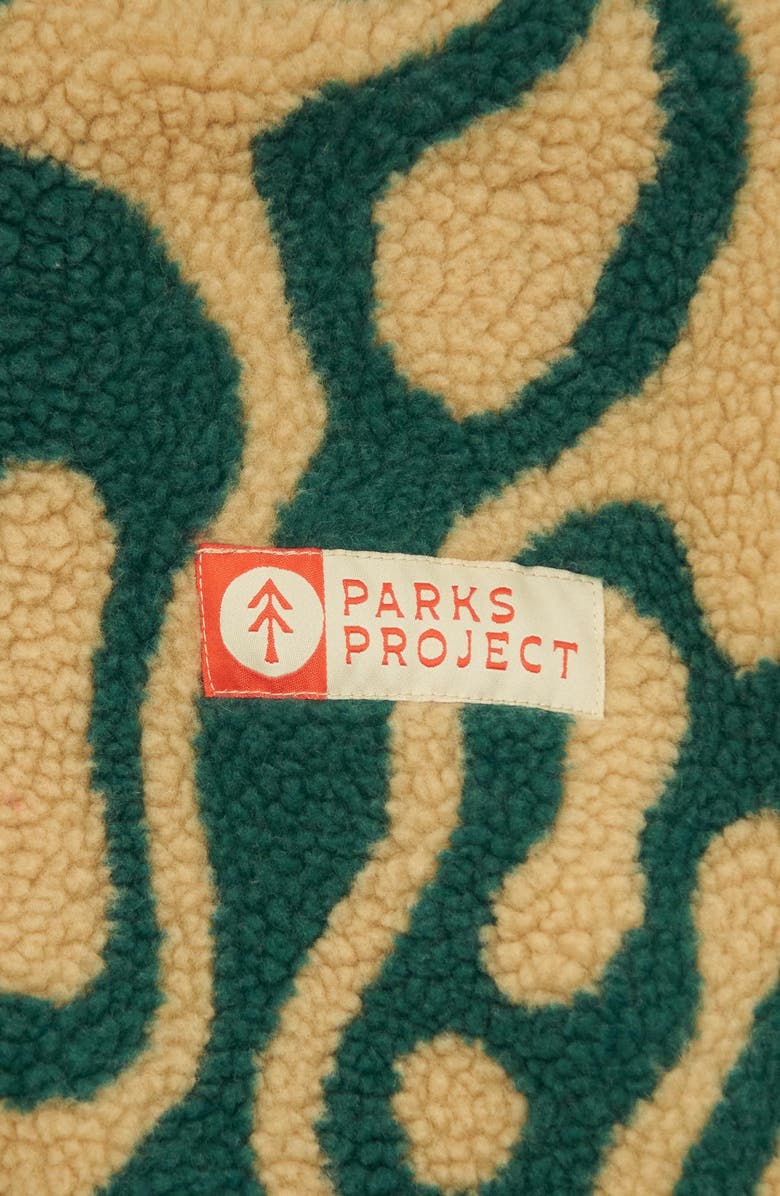 Parks Project Yellowstone Geysers Trail High Pile Fleece Pullover, Alternate, color, Green