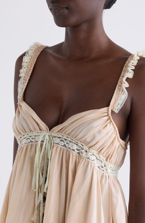 Chloé Lace Trim Silk Camisole Top