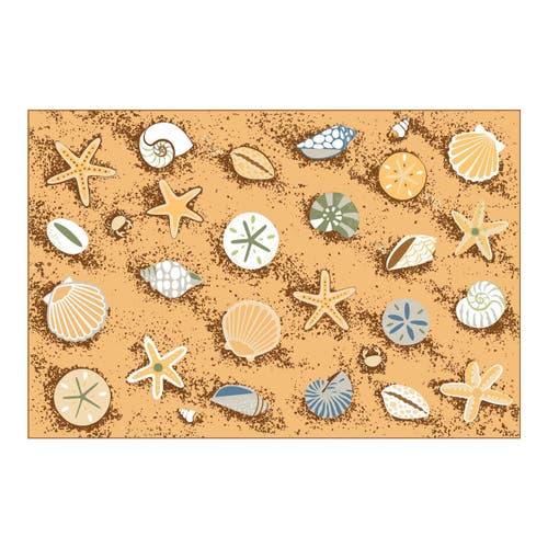 Kaplan Early Learning Company Seating Seashells Carpet In Sand