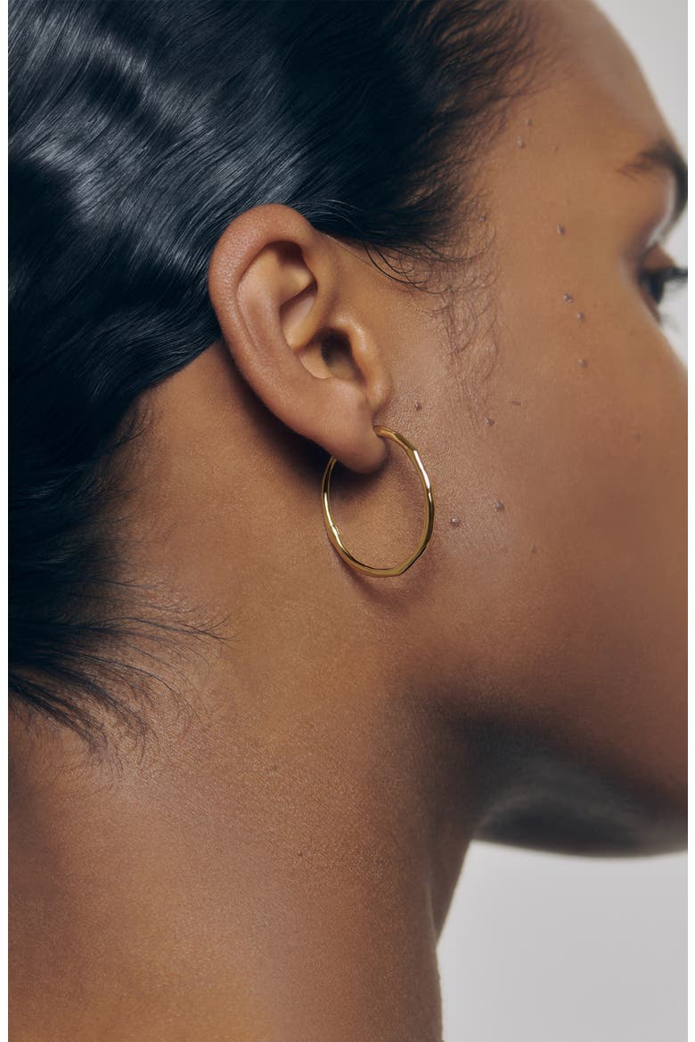 Siren Muse Medium Hoop Earrings, Alternate, color, GP