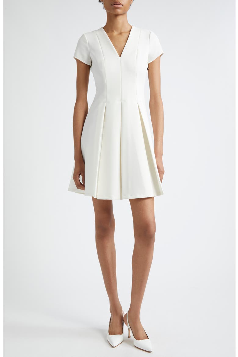 Emma Pleated Dress, Main, color, OFF WHITE