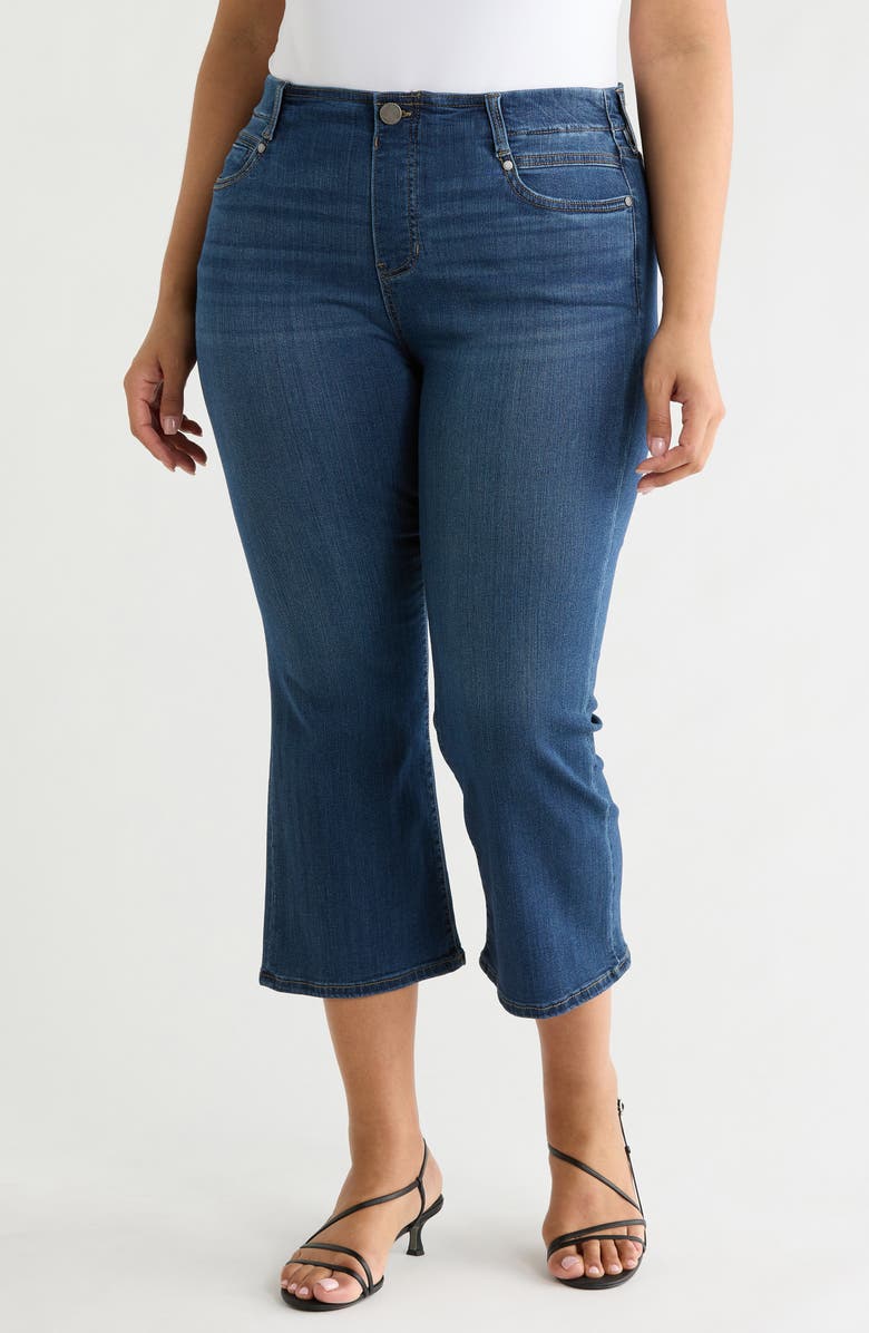 Liverpool Los Angeles Gia Glider Pull-On Crop Flare Jeans, Main, color, Bonelli