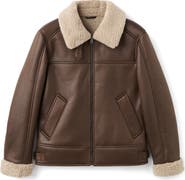 MANGO Faux Shearling Jacket