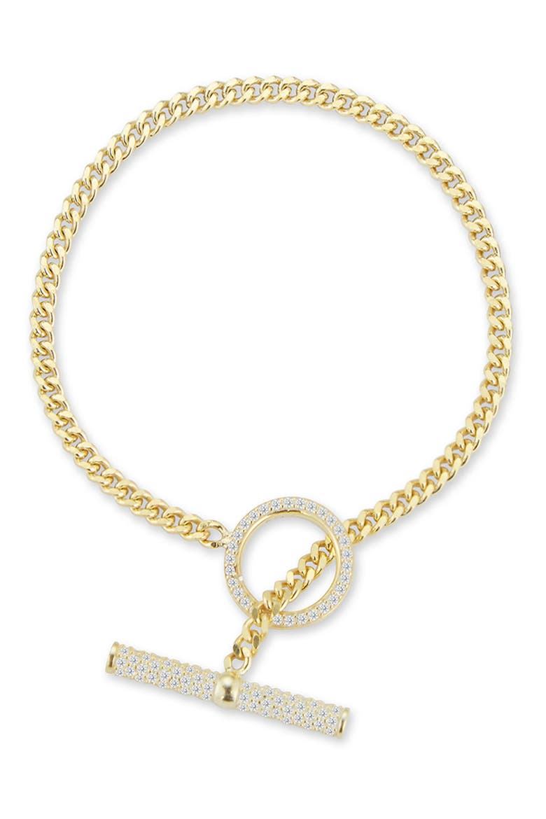 Cubic Zirconia Toggle Bracelet, Main, color, GOLD