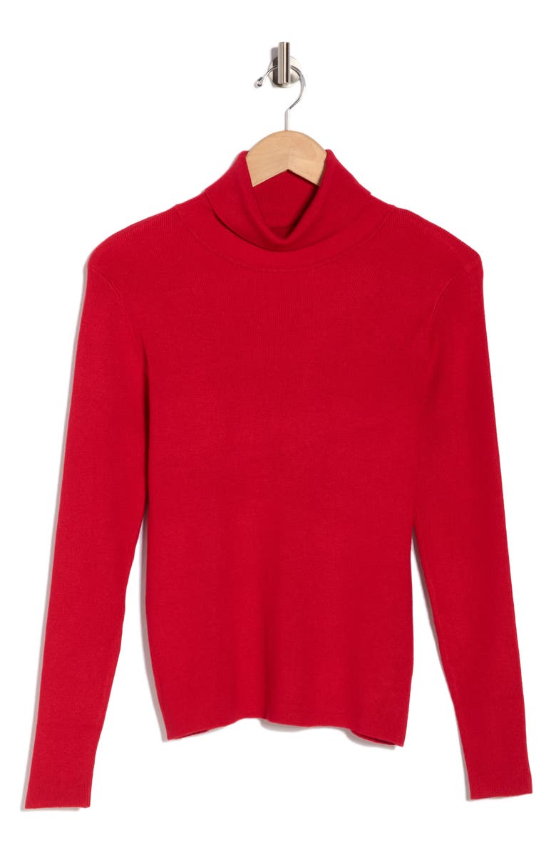 T Tahari Turtleneck Sweater, Alternate, color, Perfect Red