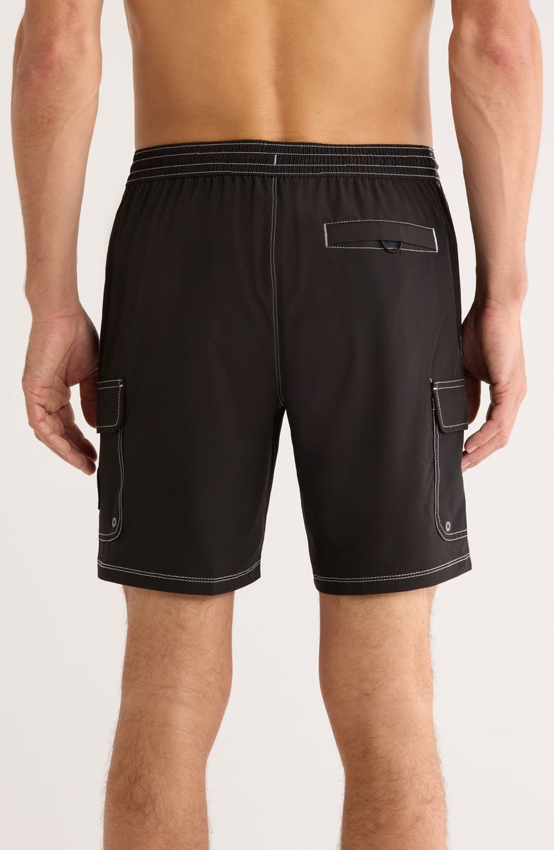 Tommy Bahama Baja Bay Swim Trunks, Alternate, color, Black