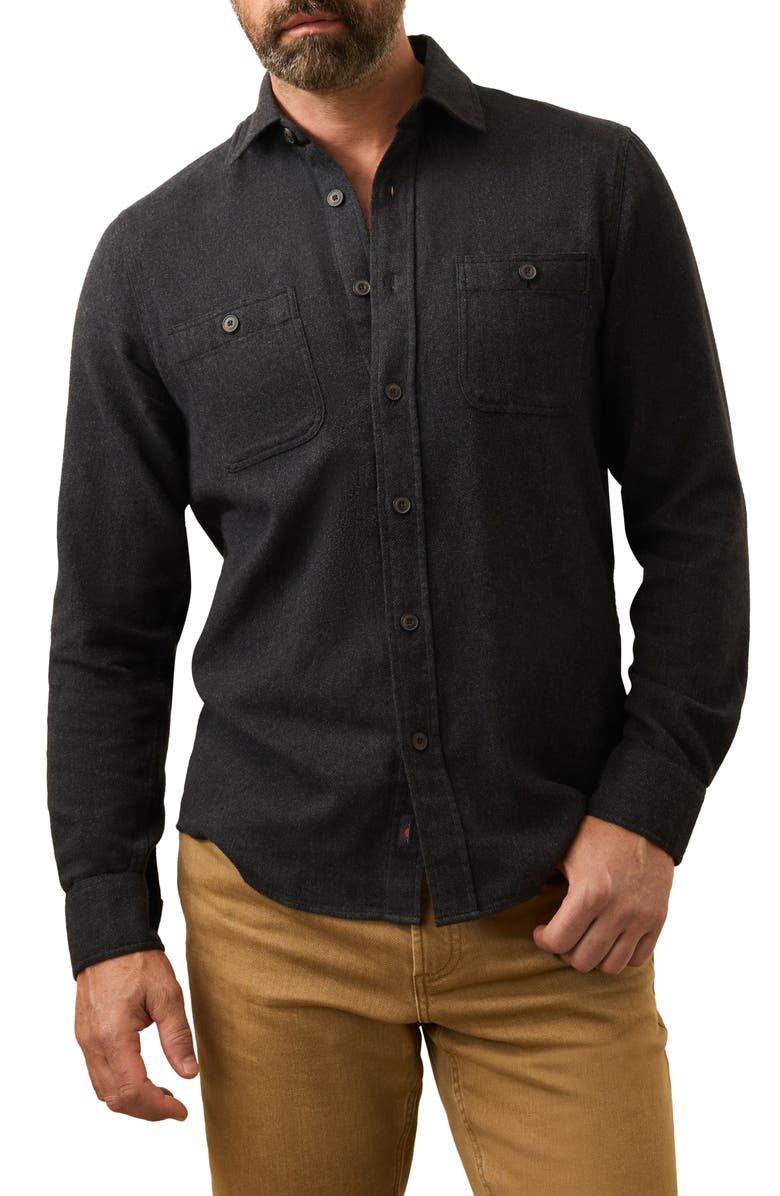 Faherty Heirloom Portuguese Flannel Shirt, Main, color, Salema Storm