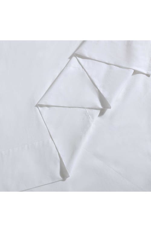 Calvin Klein 200 Thread Count Cotton Percale Sheet Set In White